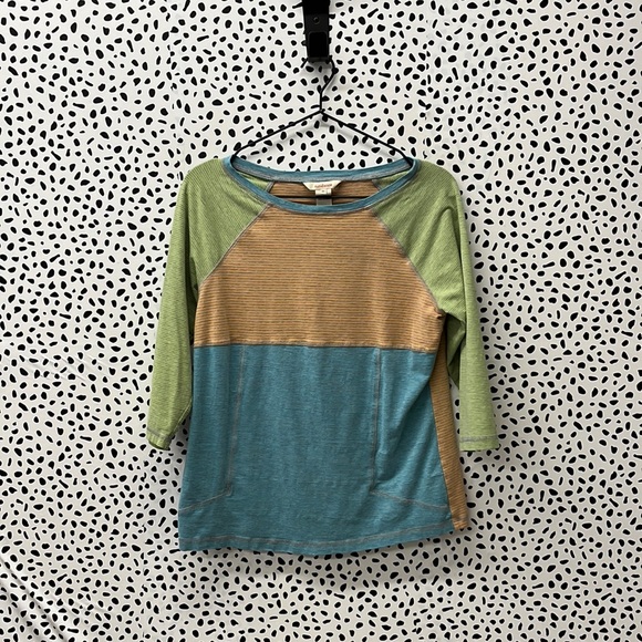 Sundance Tops - Sundance Orange, Green & Blue Striped Tee